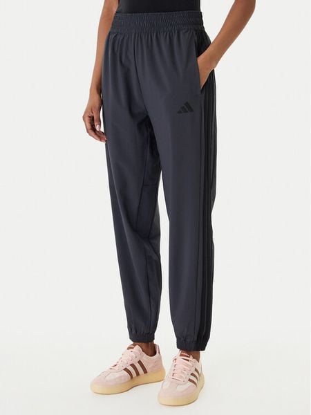 Adidas Spodnie dresowe Train Essentials 3-Stripes Woven KC5496 Czarny Regular Fit. Czarne spodnie dresowe damskie Adidas, s, z dresówki, na fitness i siłownię. Za 219.99 zł.