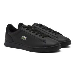 Buty męskie trampki sportowe Lacoste CARNABY SET. Czarne trampki i tenisówki męskie Lacoste, bez wzorów, z gumy, bez zapięcia. Za 378.00 zł.