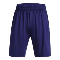 Spodnie sportowe męskie Under Armour 1376955468. Niebieskie spodnie sportowe męskie Under Armour, z materiału. Za 164.00 zł.