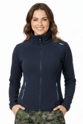 Bluza turystyczna damska CMP. Niebieskie bluzy z kapturem damskie CMP, l, z materiału. Za 242.50 zł.
