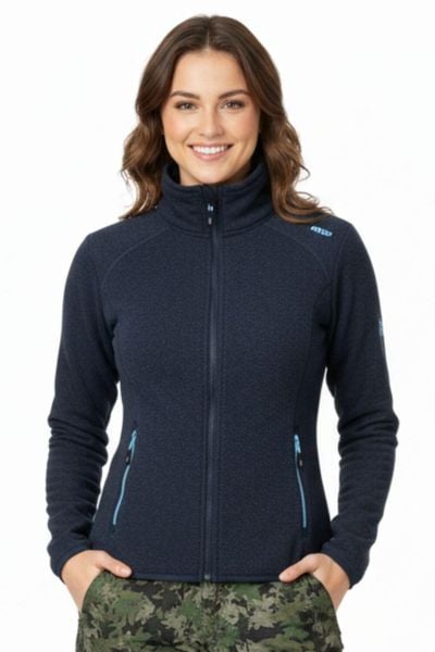 Bluza turystyczna damska CMP. Niebieskie bluzy z kapturem damskie CMP, l, z materiału. Za 242.50 zł.