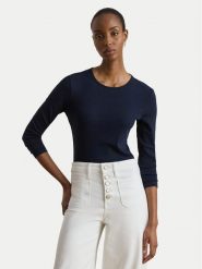 LAUREN RALPH LAUREN Bluzka 200680399020 Granatowy Slim Fit. Niebieskie topy sportowe damskie Lauren Ralph Lauren, xl, bez wzorów, z bawełny, bez ramiączek. Za 356.99 zł.