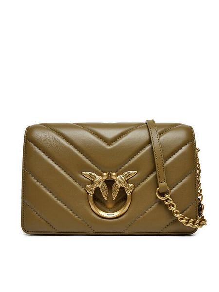 PINKO Torebka Love Click Classic 100063 A136 Zielony. Zielone listonoszki damskie Pinko, bez wzorów, ze skóry, bez dodatków. Za 1,949.00 zł.