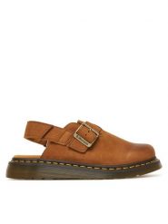 Dr. Martens Sandały Jorge II Mule DM31568200 Brązowy. Brązowe sandały damskie Dr. Martens, bez wzorów, z nubiku, bez obcasa, na płaskiej podeszwie. Za 479.99 zł.