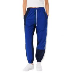 Spodnie turystyczne damskie Lacoste. Niebieskie spodnie sportowe damskie Lacoste, xs, z dresówki, trekkingowe. Za 377.00 zł.