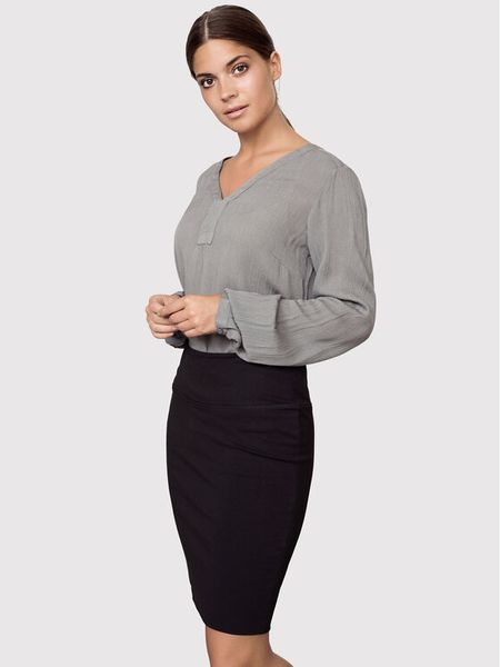 Kaffe Spódnica ołówkowa Penny 501040 Czarny Slim Fit. Czarne spódniczki damskie Kaffe, xs, bez wzorów, z bawełny, ołówkowe. Za 99.99 zł.