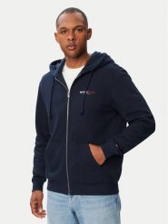 Tommy Jeans Bluza DM0DM23404 Granatowy Regular Fit. Niebieskie bluzy bez kaptura męskie Tommy Jeans, l, z bawełny. Za 449.99 zł.