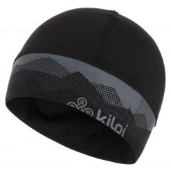 Czapka do biegania Kilpi TAIL-U. Czarne czapki męskie Kilpi, bez wzorów, sportowe. Za 60.57 zł.
