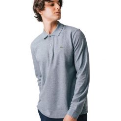 Koszulka męska Lacoste Polo. Szare koszulki polo męskie Lacoste, m, bez wzorów, z bawełny, bez ramiączek. Za 317.00 zł.