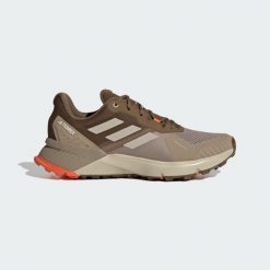 Buty Terrex Soulstride RAIN.RDY Trail Running. Brązowe obuwie do biegania damskie Adidas. Za 551.55 zł.