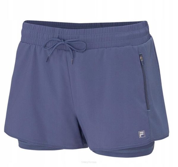Spodenki tenisowe Fila Shorts Elea. Niebieskie spodenki sportowe damskie Fila, m, z materiału, tenisowe. Za 215.00 zł.