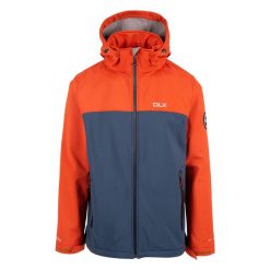 Męska Kurtka Soft Shell Moyler DLX. Brązowe kurtki męskie Trespass, m, bez wzorów, z softshellu, sportowe, bez kaptura. Za 393.99 zł.