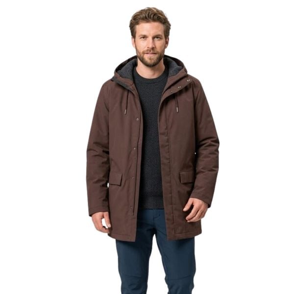 Kurtka turystyczna męska Vaude Coreway Parka. Brązowe parki męskie Vaude, na zimę, l, bez wzorów, z materiału. Za 915.04 zł.