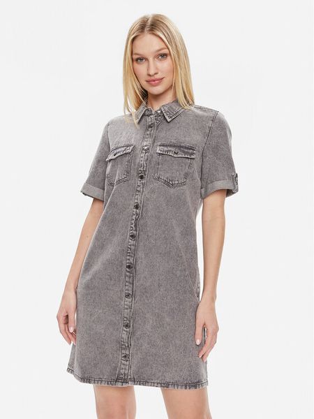 Vero Moda Sukienka jeansowa Jennie 10309665 Szary Regular Fit. Szare sukienki damskie Vero Moda, m, bez wzorów, z bawełny, bez kołnierzyka, bez ramiączek. Za 119.99 zł.