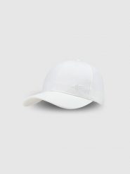 4F Czapka z daszkiem strapback uniseks - biała XS/S. Białe czapki z daszkiem damskie 4f, bez wzorów, z bawełny. W wyprzedaży za 39.99 zł.