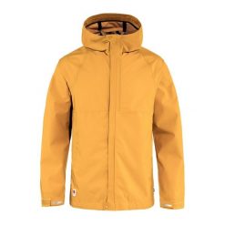 Kurtka przeciwdeszczowa męska Fjällräven HC Hydratic Trail. Żółte kurtki treningowe męskie Fjällräven, na lato, l, bez wzorów, z materiału. Za 1,553.05 zł.