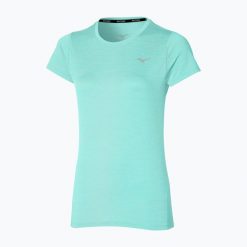 Koszulka do biegania damska Mizuno Impulse Core Tee. Zielone topy sportowe damskie Mizuno, s, bez wzorów, z materiału, bez ramiączek. Za 57.99 zł.
