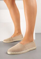 Ciemnobeżowe Espadryle Vices na Podeszwie z Plecionki Sesaniela. Brązowe espadryle damskie Born2be, bez wzorów, z jeansu, bez obcasa, na obcasie. Za 59.99 zł.