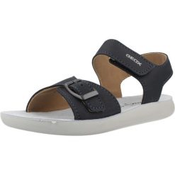 Sandały GEOX J SANDAL LIGHTFLOPPY Niebieski. Niebieskie sandały damskie Geox, bez wzorów, ze skóry, bez obcasa. Za 197.99 zł.