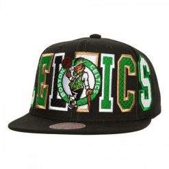Czapka z daszkiem do koszykówki Mitchell & Ness Boston Celtics czarna. Czarne czapki męskie Mitchell & Ness, bez wzorów, sportowe. Za 159.00 zł.