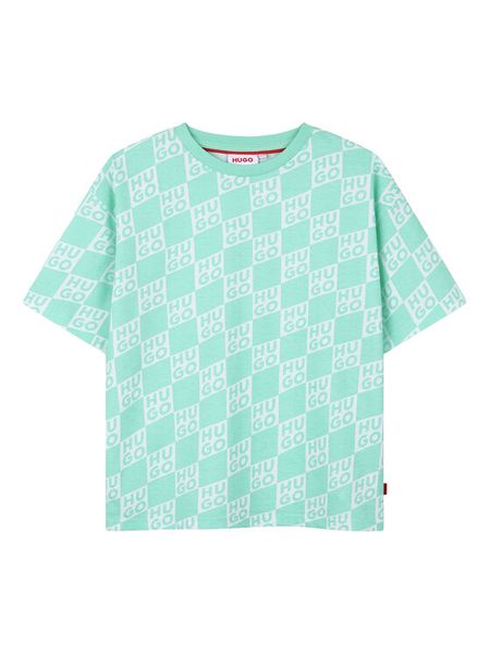 HUGO T-Shirt G01022 D Zielony Loose Fit. Zielone t-shirty chłopięce Hugo, bez wzorów, z bawełny, bez ramiączek. Za 289.99 zł.