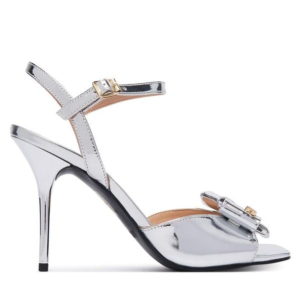 Sandały LOVE MOSCHINO. Szare sandały damskie Love Moschino, bez wzorów, bez obcasa, na szpilce. Za 1,099.00 zł.