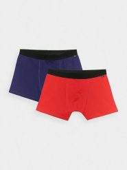 4F Bielizna bokserki (2-pack) męskie - multikolor XXL. Bokserki męskie 4f, bez wzorów, z bawełny. W wyprzedaży za 69.99 zł.