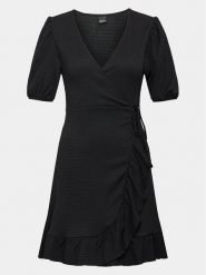 Gina Tricot Sukienka codzienna 19320 Czarny Regular Fit. Czarne sukienki damskie Gina Tricot, na co dzień, s, bez wzorów, z syntetyku, bez kołnierzyka, bez ramiączek, proste. Za 159.99 zł.