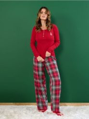 Piżama dwuczęściowa - czerwony. Czerwone piżamy damskie Sinsay, l, bez wzorów, z bawełny, bez ramiączek. W wyprzedaży za 29.99 zł.