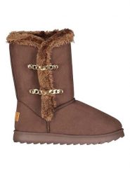 Geographical Norway Kozaki zimowe "Ovassion" w kolorze brązowym rozmiar: 37. Brązowe kozaki damskie Geographical Norway, z futra, bez obcasa. Za 60.88 zł.