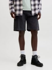 Jack & Jones Bojówki "Cole" w kolorze antracytowym rozmiar: XL. Czarne szorty męskie Jack & Jones, bez wzorów, z bawełny. Za 100.99 zł.