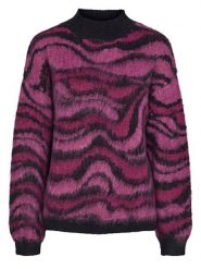 Pieces Sweter w kolorze różowo-czarnym rozmiar: M. Czarne golfy damskie Pieces, m, bez wzorów, z wełny, bez ramiączek. Za 92.21 zł.