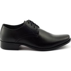 ABIS Buty męskie wizytowe 083 czarne. Czarne buty wizytowe męskie ze skóry, bez zapięcia. Za 408.14 zł.