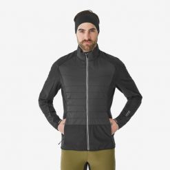 Bluza do narciarstwa biegowego męska Quechua XCS 500. Czarne bluzy bez kaptura męskie WED'ZE, m, z materiału. Za 269.99 zł.