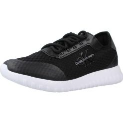 Tenisówki Calvin Klein Model Eva Runner Monologo W Kolor Czarny. Czarne trampki i tenisówki damskie CALVIN KLEIN, bez wzorów, z tkaniny. Za 425.85 zł.