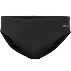 Kąpielówki pływackie męskie Crowell Lino czarne. Czarne kąpielówki męskie CROWELL, m, bez wzorów, z lycry, do pływania. Za 38.99 zł.
