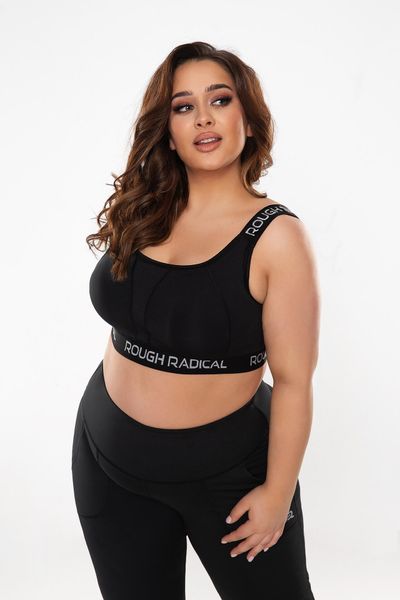 Stanik fitness cardio Rough Radical Sports Bra Sporting plus size. Białe biustonosze sportowe damskie ROUGH RADICAL, bez wzorów, z dzianiny. Za 129.90 zł.