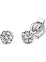 Revoni Złote kolczyki-wkrętki z diamentami rozmiar: onesize. Szare kolczyki damskie Revoni, z diamentem, złote. Za 630.99 zł.