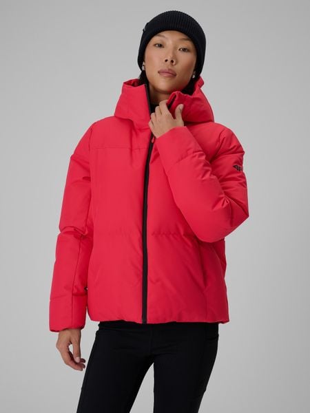 4F Kurtka zimowa membrana 5000 damska - czerwona XL. Czerwone kurtki damskie 4f, m, bez wzorów, z syntetyku, bez kaptura, narciarskie. Za 499.99 zł.