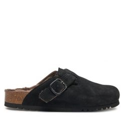 Klapki Scholl. Czarne klapki damskie Scholl, bez wzorów, bez obcasa. Za 339.99 zł.