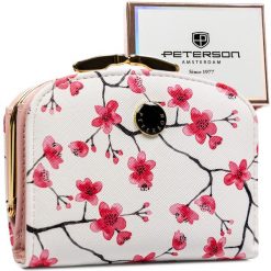 Portfel damski Peterson PTN 1830-F8 wzór 2. Portfele damskie Peterson, bez wzorów, ze skóry. Za 69.99 zł.