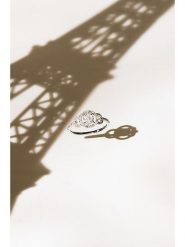 DIAMOND & CO Złoty pierścionek "Infini" z diamentami rozmiar: 50. Szare pierścionki damskie Diamond & Co, z diamentem, złote. Za 1,065.99 zł.