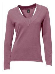 Heine Sweter w kolorze fioletowym rozmiar: 36. Różowe swetry klasyczne damskie Heine, z bawełny, bez kołnierzyka. Za 78.99 zł.