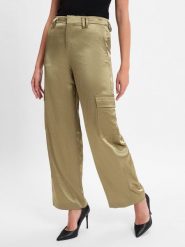 Drykorn Spodnie - Ductile Kobiety Satyna zielony, 27-32. Zielone spodnie materiałowe damskie Drykorn, bez wzorów, z satyny, klasyczne, z obniżonym stanem. Za 599.95 zł.