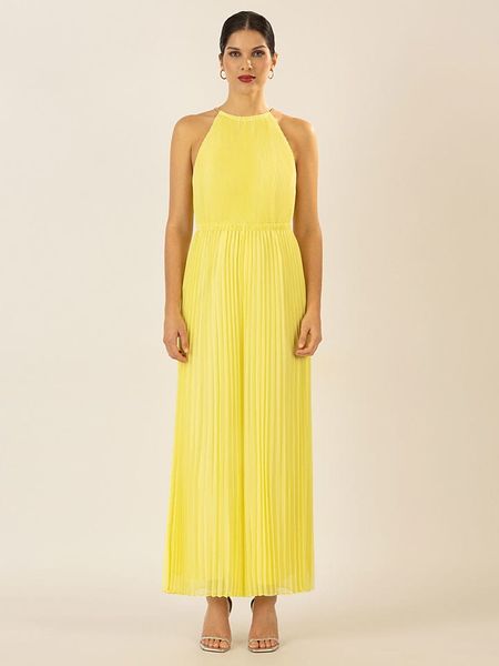 APART Kombinezon w kolorze żółtym rozmiar: 36. Żółte kombinezony damskie Apart, bez wzorów, bez kołnierzyka, bez ramiączek. Za 257.14 zł.