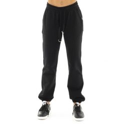 Bluza z sznurek regulacyjny na co dzień na siłownię. Czarne bluzy bez kaptura damskie LEONE 1947 APPAREL, z bawełny. W wyprzedaży za 112.15 zł.