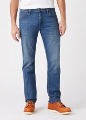WRANGLER GREENSBORO MĘSKIE SPODNIE JEANSOWE GREEN TWIST W15QXP409 112145833. Zielone spodnie materiałowe męskie Wrangler, bez wzorów, z jeansu. Za 239.99 zł.