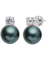 U.S. Polo Assn. Kolczyki-wkrętki z perłami i kryształami rozmiar: onesize. Czarne kolczyki damskie U.S. Polo Assn., z kryształem, metalowe. Za 69.99 zł.