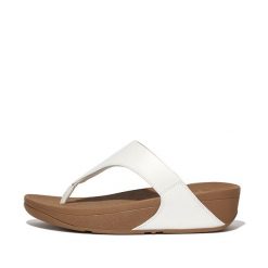Skórzane sandały damskie FitFlop Lulu. Białe sandały damskie FIT FLOP, bez wzorów, bez obcasa. Za 442.50 zł.