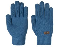 Trespass Kollie - damskie dzianinowe rękawiczki Bondi Blue. Niebieskie rękawiczki damskie Trespass, bez wzorów, z dzianiny. Za 161.99 zł.